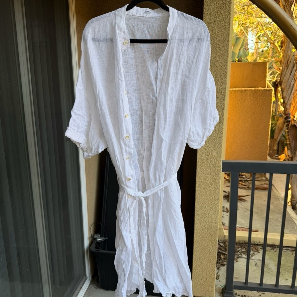 Vitamin A White Linen Cover-Up